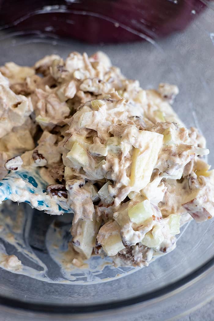 A close up of the salad in a bowl. 