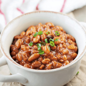 These Bacon Baked Beans are made from scratch in the slow cooker. | Countryside Cravings