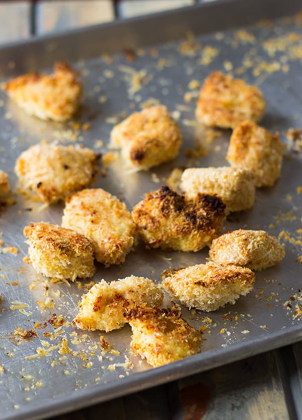 These Baked Homemade Chicken Nuggets are way better than the store bought and you can pronounce everything on these golden nuggets! | www.countrysidecravings.com