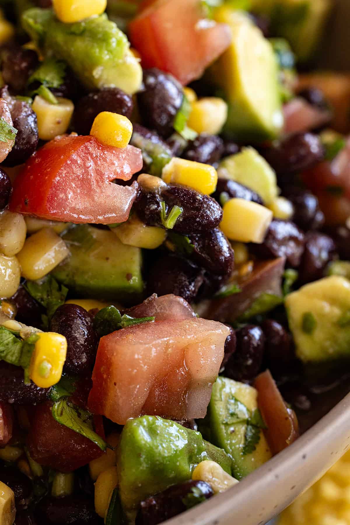 Close up of salsa.