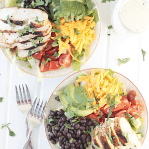 Chicken Taco Salad with Creamy Ranch