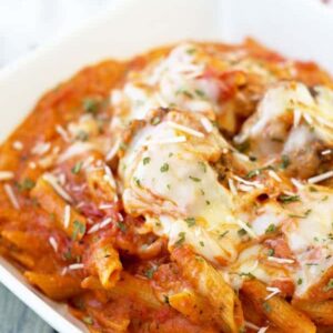 These Meatballs and Penne in Creamy Marinara Sauce is a quick one pot wonder that is loaded with flavor! | Countryside Cravings