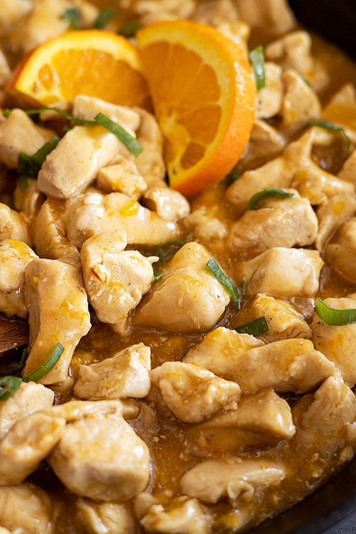 Close up of this easy to make chicken dinner.