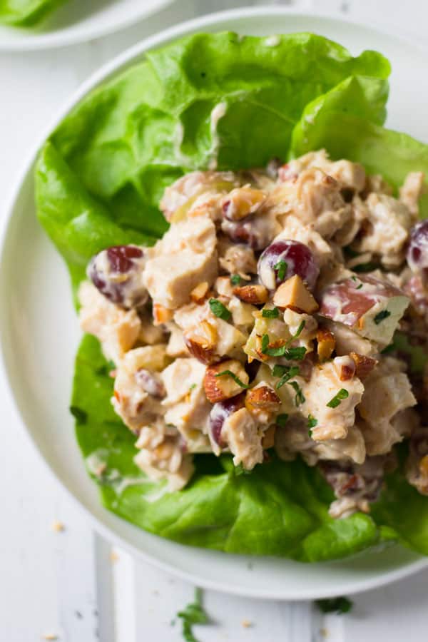 This Homemade Chicken Salad is not your average one! Full of crunchy fruits and veggies and a special ingredient!