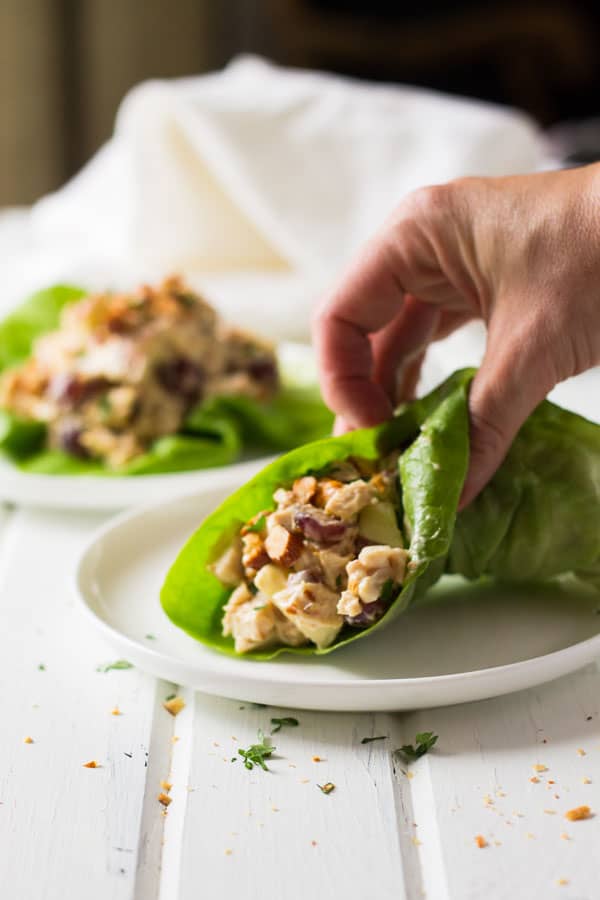 This Homemade Chicken Salad is not your average one! Full of crunchy fruits and veggies and a special ingredient!