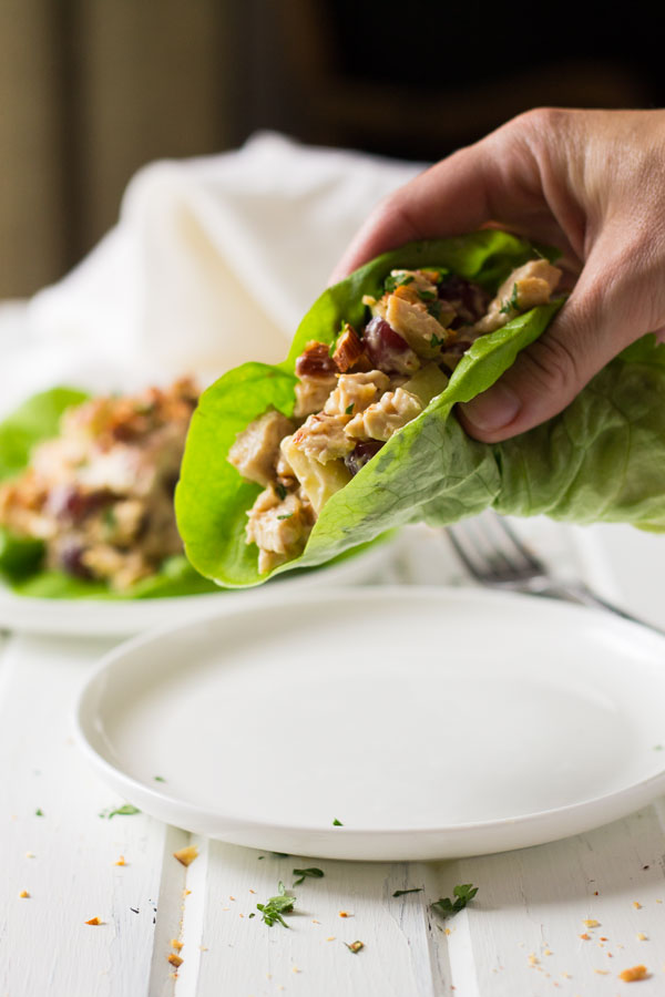 This Homemade Chicken Salad is not your average one! Full of crunchy fruits and veggies and a special ingredient!