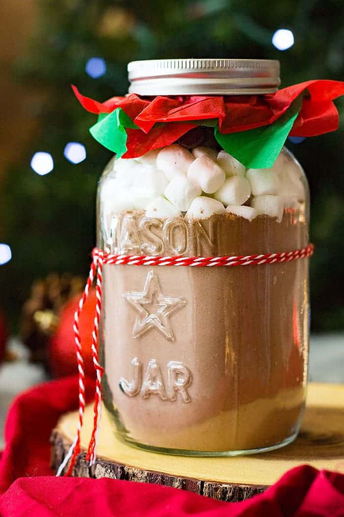 This Homemade Dark Chocolate Hot Cocoa Mix is rich, creamy, and makes the best hot chocolate! You'll never buy the store bought mix again!