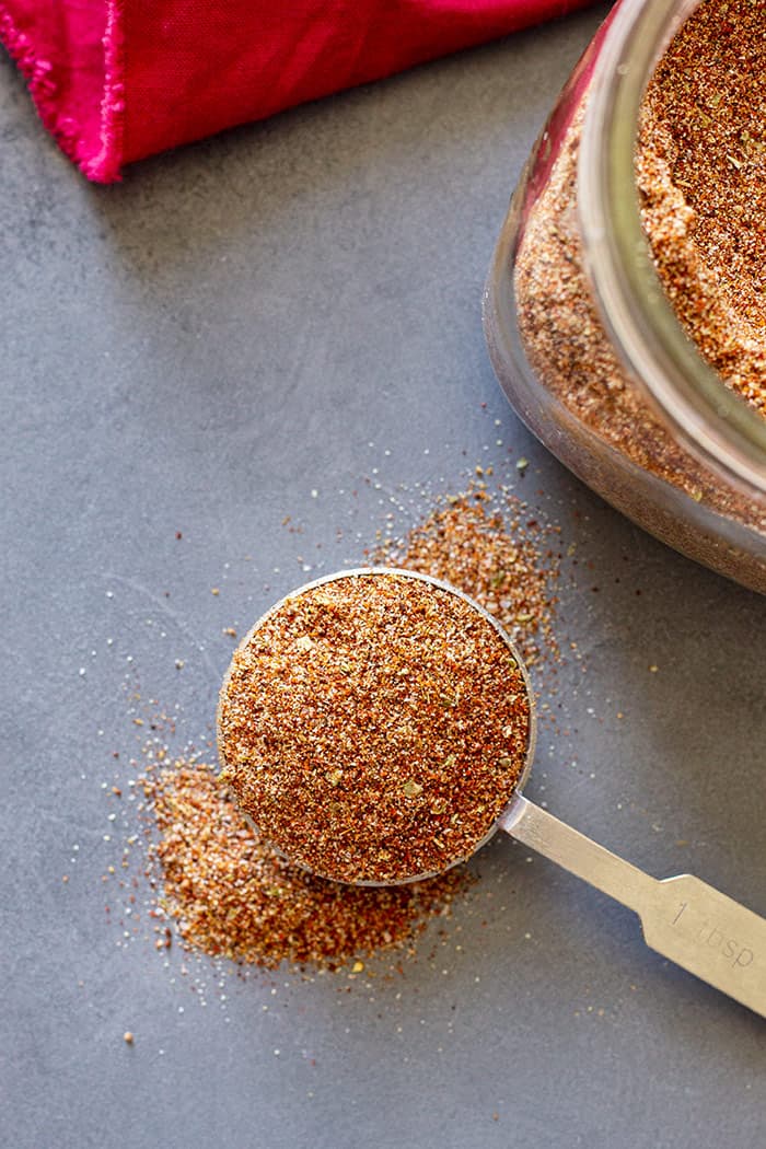A teaspoon full of taco seasoning.