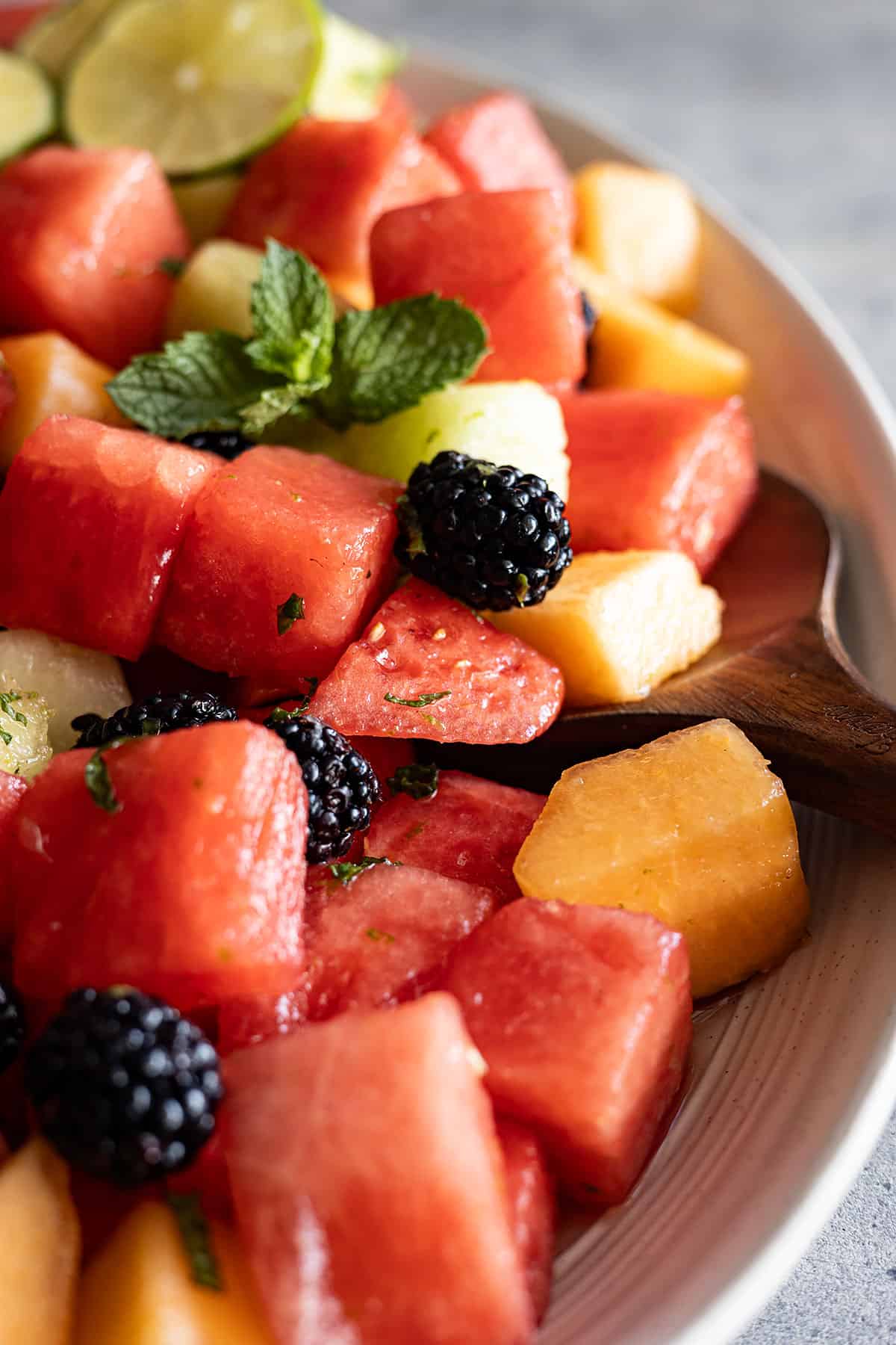 Close up of fruit salad. 