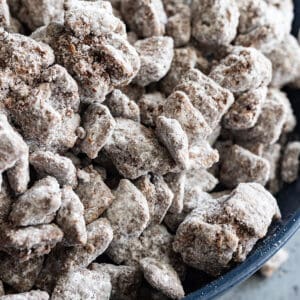 Close up of muddy buddies.