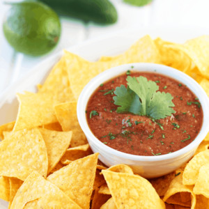 This simple blender salsa takes minimal effort to make and is a smooth restaurant style salsa.