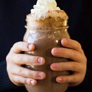 This Slow Cooker Creamy Pumpkin Hot Chocolate is rich, decadent and perfect for the holidays!!