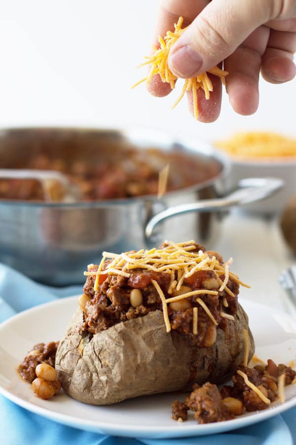 Taco Baked Potatoes are a great way to use up leftover baked potatoes and make for a super satisfying dinner! | www.countrysidecravings.com