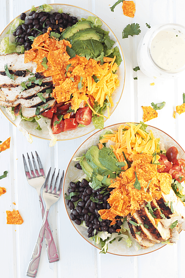 Chicken Taco Salad with Creamy Ranch