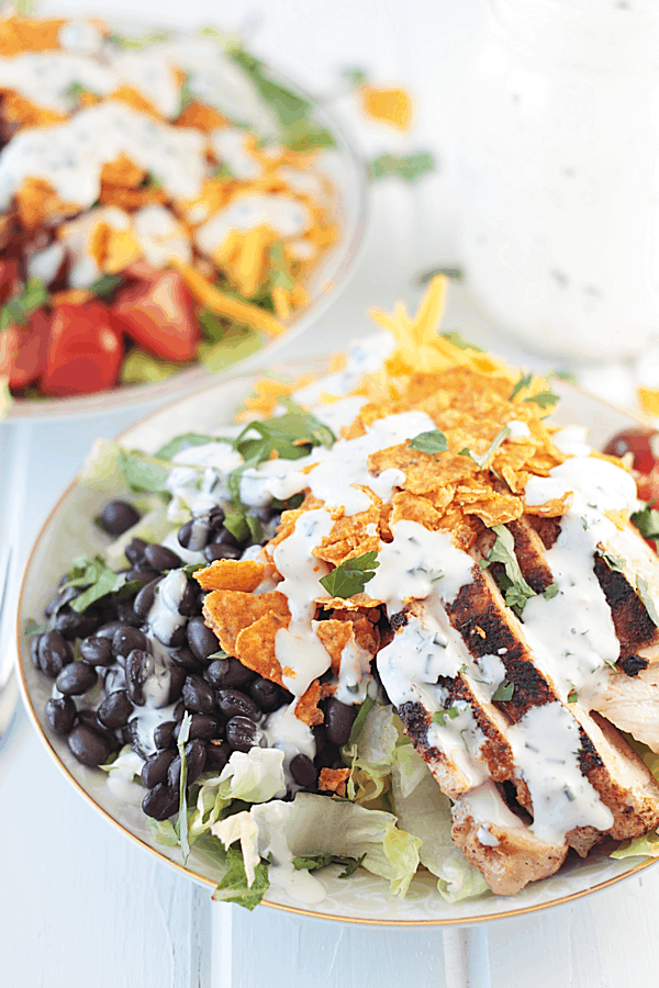 Chicken Taco Salad with Creamy Ranch