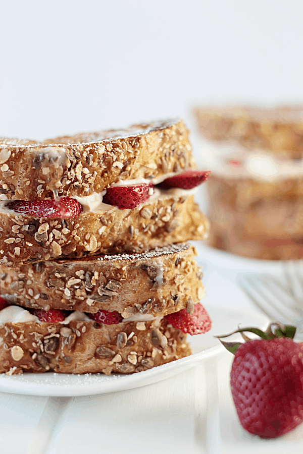 Strawberry and Cream Cheese Stuffed French Toast
